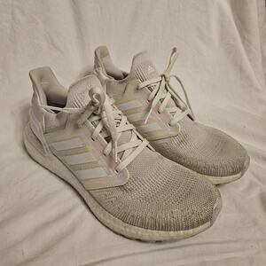 Adidas Ultraboost 20 Men Size 10.5 White Sneaker Shoes